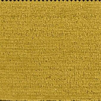 Textured upholstery fabric, golden-yellow looped pile, with black jagged edge and marl effect, heavyweight material sample.