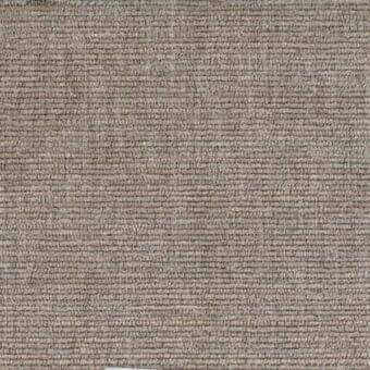 Ditre Italia fabric sample, warm gray woven texture, Manhattan 001, heathered appearance, dense linear pattern, product tag visible.