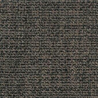 Ditre Italia fabric sample, gray-brown woven texture, irregular raised pattern with dark gray grid, matte finish, “pablo 168” label.