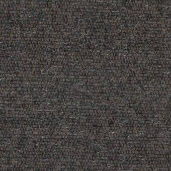 Dark charcoal gray woven fabric texture with heathered brown and tan tones, exhibiting a nubby, irregular weave and matte finish.