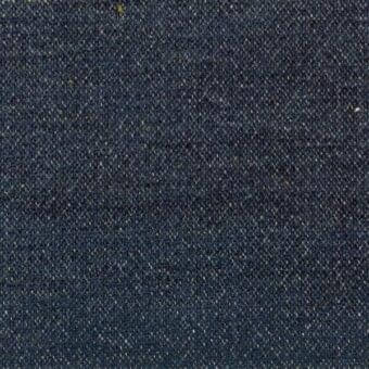 Dark blue-gray woven fabric texture with heathered appearance, featuring yellow and light gray flecks, matte finish, and dense uniform weave.
