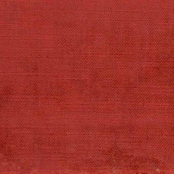 Red woven fabric sample with a matte finish and horizontal striations, displaying a textured surface and rustic aesthetic from the Ditre Italia Trend collection.