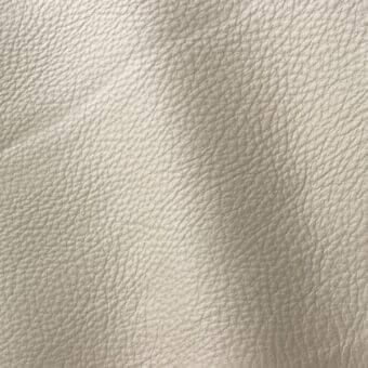 Beige pebble-grain leather texture with subtle tonal variations, smooth finish, likely for upholstery; Ditre Italia Polar 208 sample.