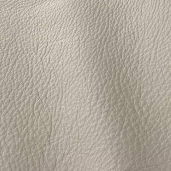 Light gray leather texture, “Polar 209” by ditre italia, displays a full-grain pattern with subtle creases and a matte finish.