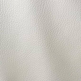 White leather texture with granular grain, matte finish, and subtle nodules; sample labeled “ditre italia > polar 286”.
