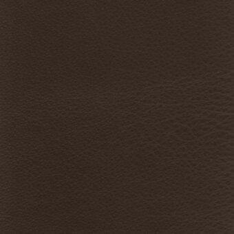 Dark brown leather texture sample with granular, porous surface and matte finish; dense, uniform pattern resembling fine pebbles.