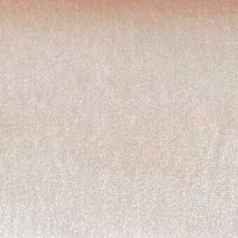 Fabric texture sample, peach to beige gradient, dense short pile, woven construction, matte finish, uniform density, smooth surface.