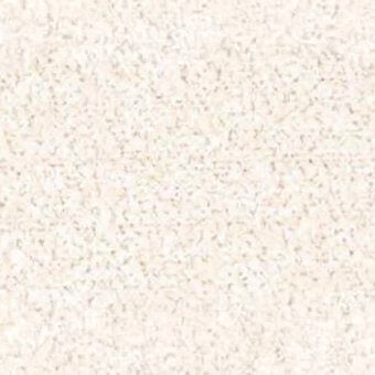 Granular texture sample, off-white and beige tones, horizontal striations, matte finish, irregular particle composition, slightly mottled appearance.