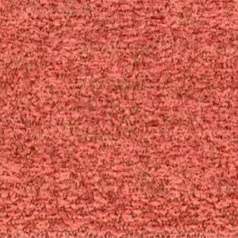 Coral looped pile fabric texture, egoitaliano dalia, dense fibers with heathered color variations, soft tactile surface.