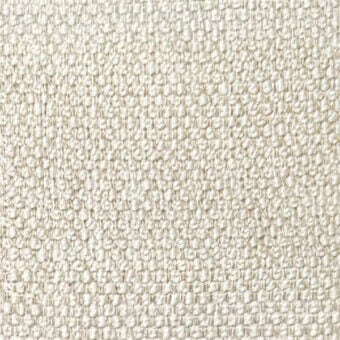 Off-white woven fabric texture, “egoitaliano terra raku,” displays a dense, nubby surface with horizontal and vertical thread grid.