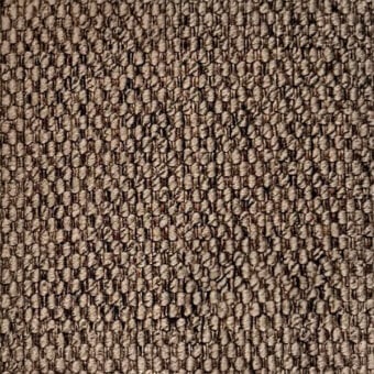 Woven fabric texture, earthy brown with mottled tones, featuring raised circular elements and a grid weave structure; labeled “egoitaliano terra raku”.