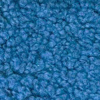 Teal looped pile fabric texture with dense, curled fibers, mottled blue tones, and substantial weave; identified as egoitaliano lamby 180.