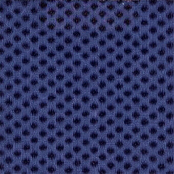 Blue geometric fabric texture, ‘bounce’ design, with repeating diamond shapes and a matte finish, showcasing a dense, pixelated weave.