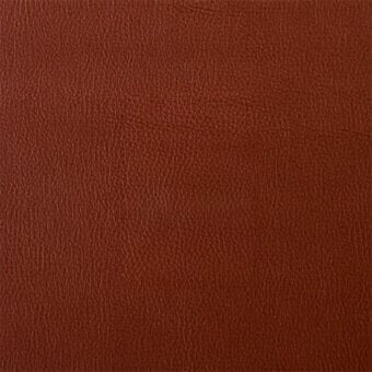 Egoitaliano bull leather sample, reddish-brown, full-grain texture with matte finish and diagonal crease detail.