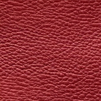 Red quilted leather texture sample displaying a dense, repeating pattern with visible manufacturer label “egoitaliano > leather (c) > nibe > 4424”.