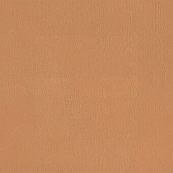 Leather sample, earthy brown, fine-grained texture with visible nuvole collection label, matte finish, and subtle tonal variations.