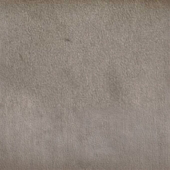 Microfibra fabric sample, light taupe, dense short pile texture with mottled tonal variations, matte finish, even diffused lighting.