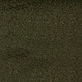 Microfiber textile sample in dark olive-green with a dense, bristly texture; features “egoitaliano naixe 31” text.