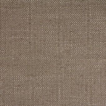 Woven fabric sample, taupe and light brown tones, dense textured pattern with visible matte threads for upholstery.
