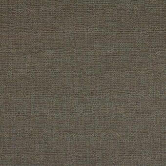 Olive green fabric sample displaying a tight, textured weave with heathered tones and a matte finish; white label reads “erba fabrics torino 100”.