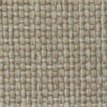 Beige jute fabric texture displaying a grid weave pattern with horizontal and vertical threads, from the “incrocio – intreccio” collection.