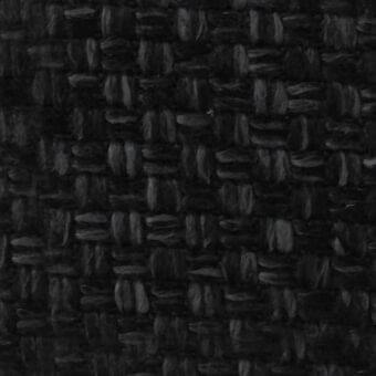 Woven fabric sample, dark gray, dense basketweave texture with horizontal and vertical threads; labeled “incrocio – intreccio” 911.