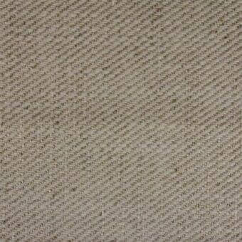 Herringbone fabric sample, off-white beige, dense diagonal weave with matte texture and uniform surface, detailed textile closeup.