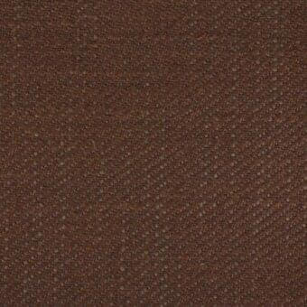 Brown textured fabric sample with a diagonal weave and mottled appearance, displaying subtle tonal variations and granular surface details.