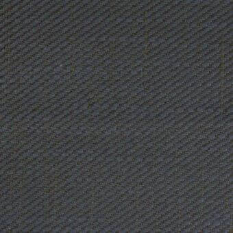 Diagonal twill fabric in gray-green with golden-brown threads, featuring a textured matte surface and consistent ribbed pattern.