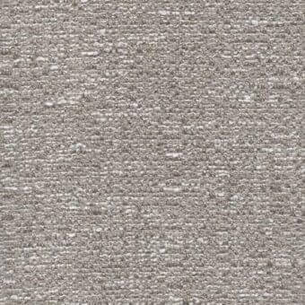 Ponza fabric sample in gesso from erba collection, dense woven texture, soft gray mottled tone, granular appearance, matte finish.