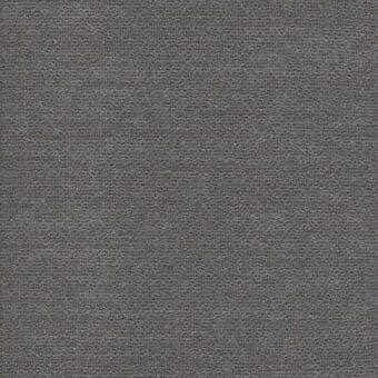 Woven fabric sample, charcoal gray, dense uniform texture with subtle heathering and matte finish, presented in a studio setting.