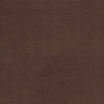Brown velvet fabric sample with a dense, short pile and granular woven texture; label reads “erba fabrics lario velluto 051”.