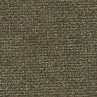 Synthese fabric sample, olive-green woven texture, dense irregular nubby weave from erba collection, matte finish, horizontal-vertical yarn structure.