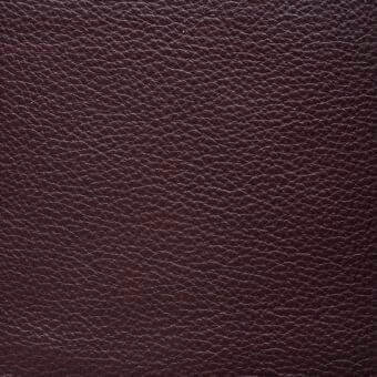 Ascot leather texture in Carrubo finish, dense granular pattern with reddish-brown tones and subtle mottled variations, matte surface.