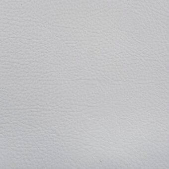 White leather texture displaying a fine grain with irregular wrinkles, presented on a white background, identified as crystal bianco.