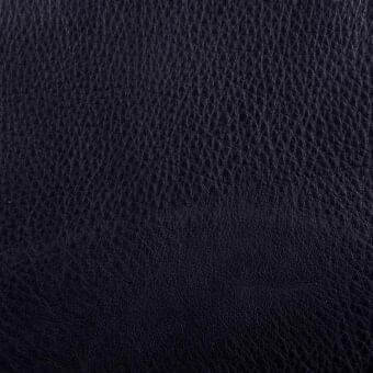 Black leather texture with repeating circular perforations, matte finish, and natural grain against a dark background.