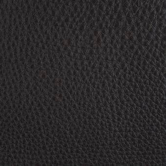 Dark brown Piumone leather texture sample with a dense, pebbled grain and matte finish from the Erba collection.