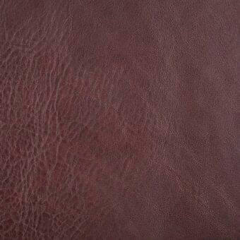 Saddle-stitched leather texture, burgundy color, displays fine wrinkles and dark stitching, matte finish, from the erba leather collection.
