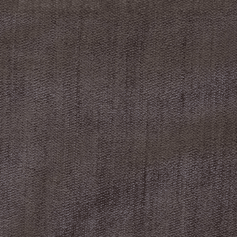 Formitalia Cloud fabric sample, muted brown, dense weave texture with short pile and subtle vertical striation, matte finish.
