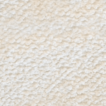 Ivory fabric texture with a dense, looped nubby weave and horizontal striations, presenting a matte, plush, and uniform avorio finish.