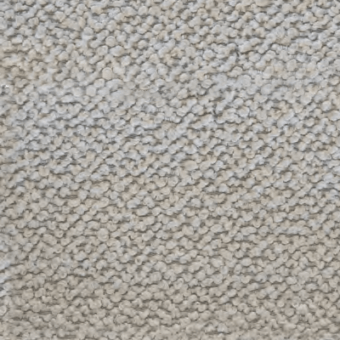 Looped pile fabric texture, off-white color, dense rounded loops create a uniform, subtly granular and fuzzy matte surface with directional weave.