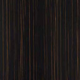 Dark wood veneer with vertical lines, matte ebony finish, and subtle warm brown markings displaying a striped texture and natural grain.