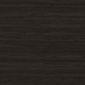 Dark brown oak veneer texture with horizontal glossy grain, displaying tonal variations and a smooth, uniform surface.