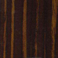 Dark brown veneer with vertical stripes, glossy finish, and visible wood grain; warm brown stripe contrast, formitalia wengк glossy.