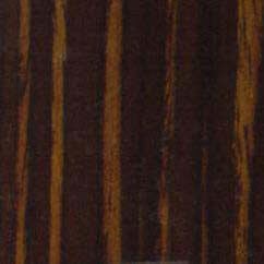 Dark brown wood veneer with vertical grain, matte finish, and striped pattern; warm brown highlights suggest wengé texture.