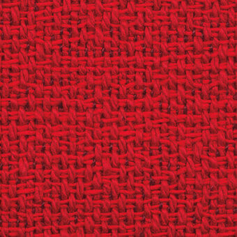 Red woven fabric texture with grid pattern, coarse open weave, and visible threads; text reads "frag > fabric > cat. a > 41 teti > teti 41 300".
