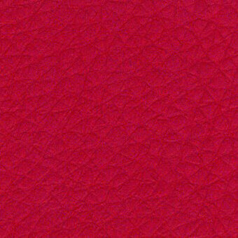 Red PVC fabric sample with a textured, interwoven pattern and matte finish; labeled “saturno pvc” – frag, fabric, cat. b, 33 saturno pvc, red 33 390a.