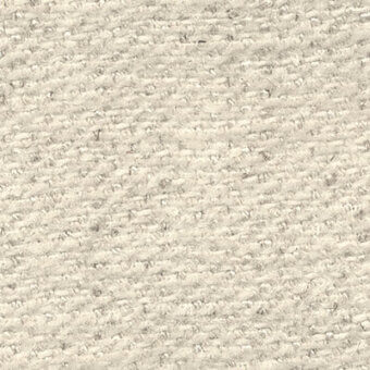 Woven fabric texture, off-white and gray tones, linear pattern with heathered effect and nubby surface; text reads "frag > fabric > cat. b > 43 eris".