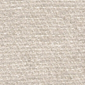 Beige woven fabric sample with horizontal striations and dark flecks, displaying a matte, nubby texture; text reads “frag > fabric > cat. b > 43 eris.”