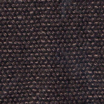 Dark brown woven fabric texture with a speckled pattern and short nubby pile, featuring integrated text “frag > fabric > cat. b > 44 ariel > ariel 44 405”.